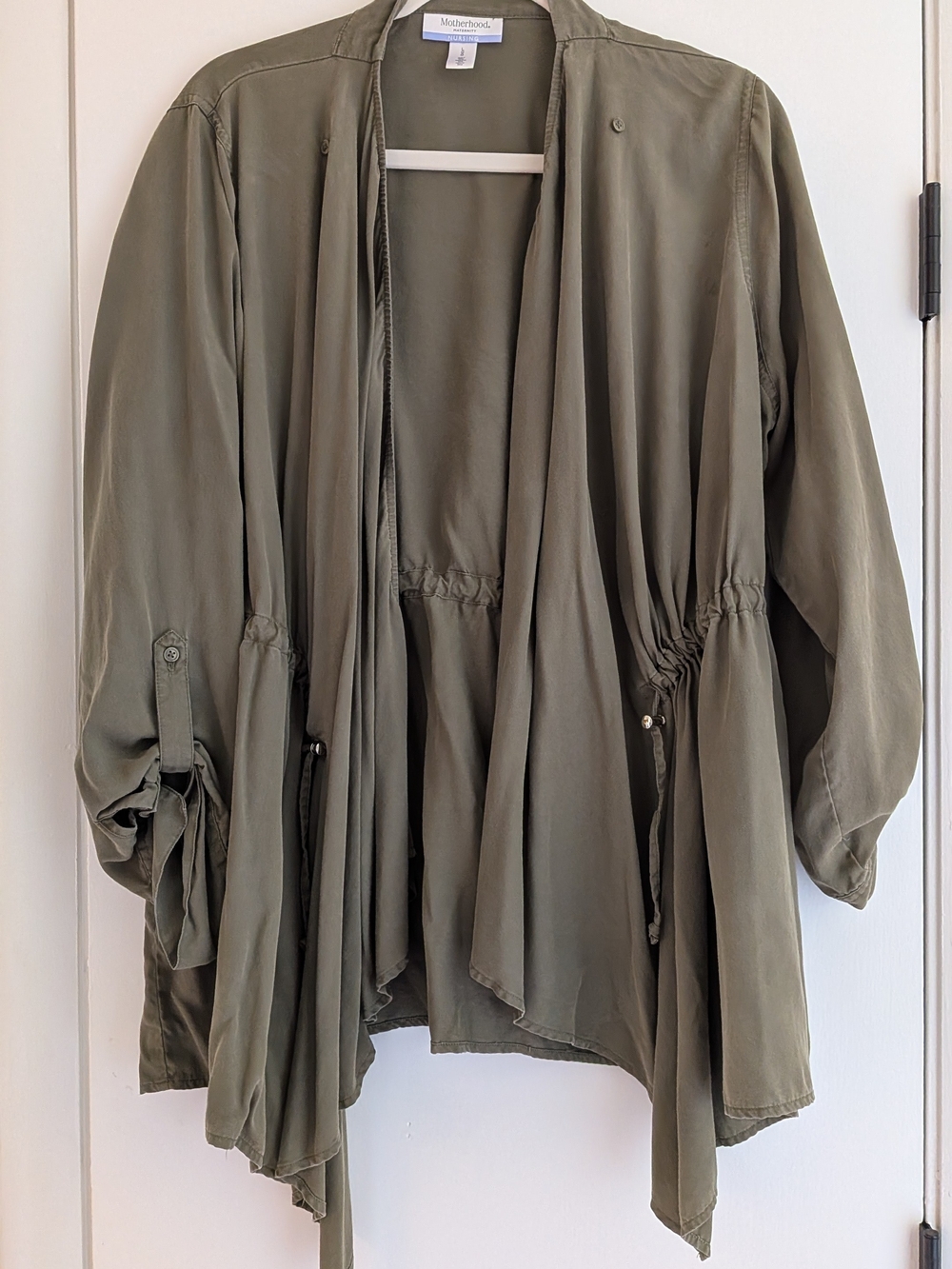 Motherhood Maternity Olive Green Draped Utility Jacket